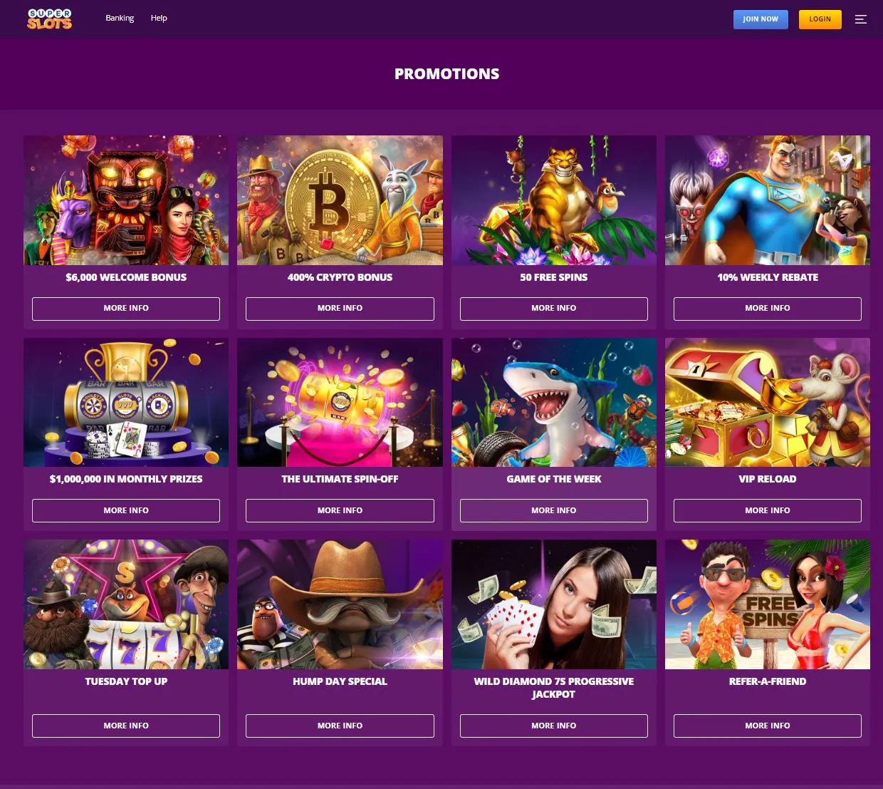 An Image Of Super Slots Casino Promotions Tab 