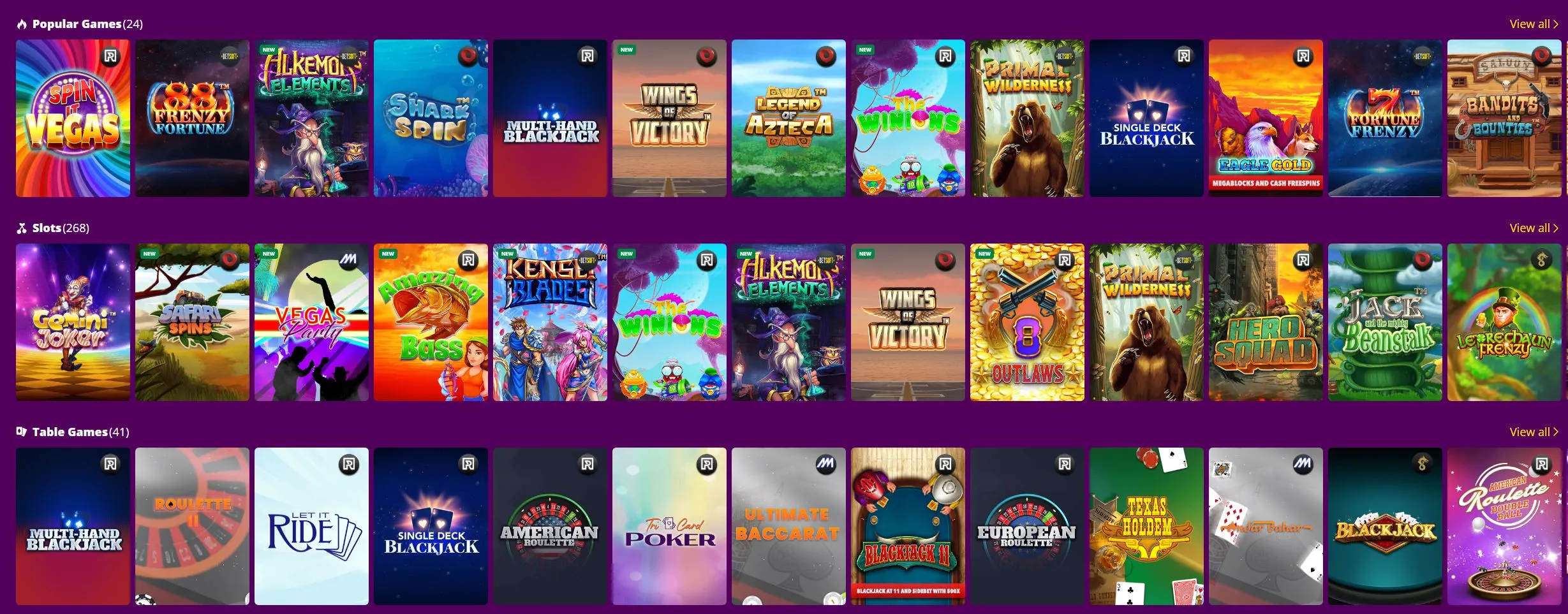 An Image Of Super Slots Variety Of Games